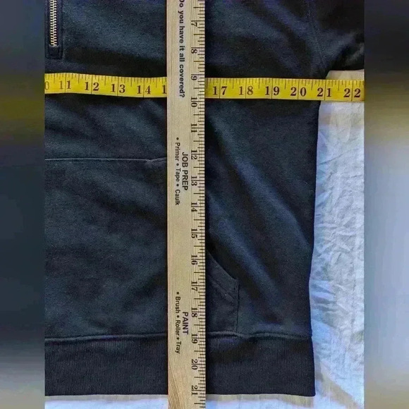 Old Navy Women's Black Quarter Zip Mock-Neck Fleece Sweatshirt Size Small - Picture 4 of 7